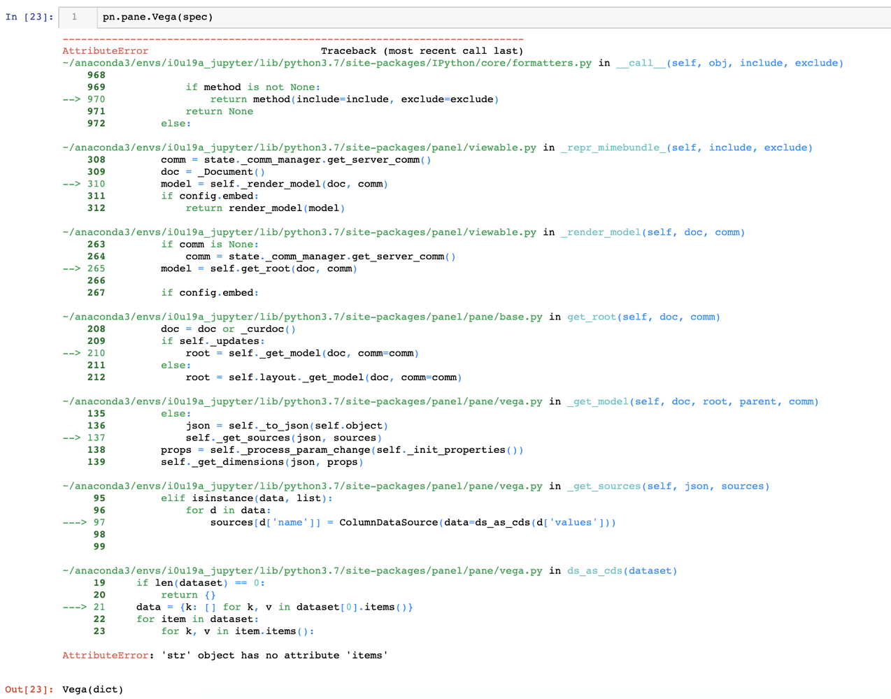 Image 2: Bug after `pn.pane.Vega(spec)`
