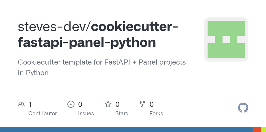 FastAPI + Panel CookieCutter template Showcase HoloViz Discourse
